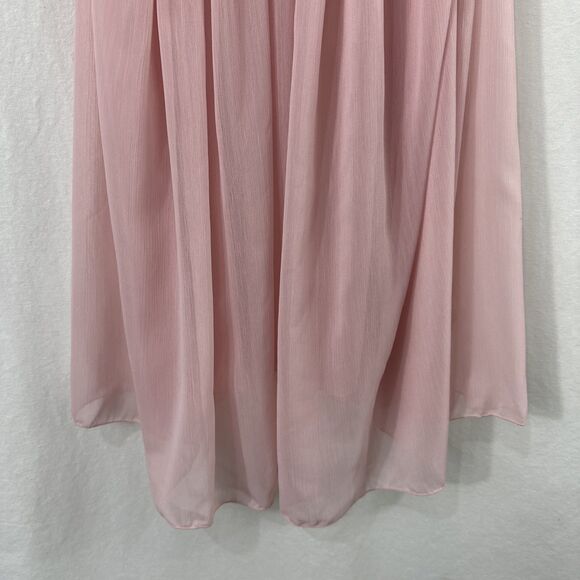 Unbranded Pink Sheer Ruffle Bow Chemise Babydoll Night Dress Womens L Romantic - Picture 4 of 8